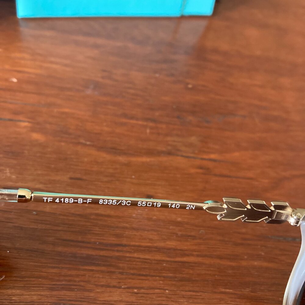 Tiffany & Co. TF4189 Sunglasses, Satin Champagne Gradient, Cat Eye, NWT - Picture 4 of 5